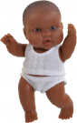 Pop Puppegie donker meisje/roze (doos)