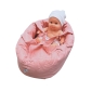 Poppendraagmand mini peach