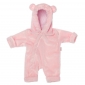 Poppenkleding onesie roze fleece