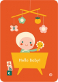 Postkaart Hello baby - Bed