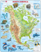 Puzzel Noord-Amerika - natuurkundig (66 stukjes)
