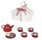 Rieten picknickmand met theeservies