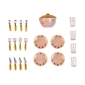 Set - Eetservies (roze/goud)