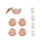 Set - Eetservies (roze/goud)