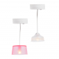Set - Hanglampen (wit/roze)