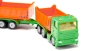 Truck met kieper en kiepaanhanger